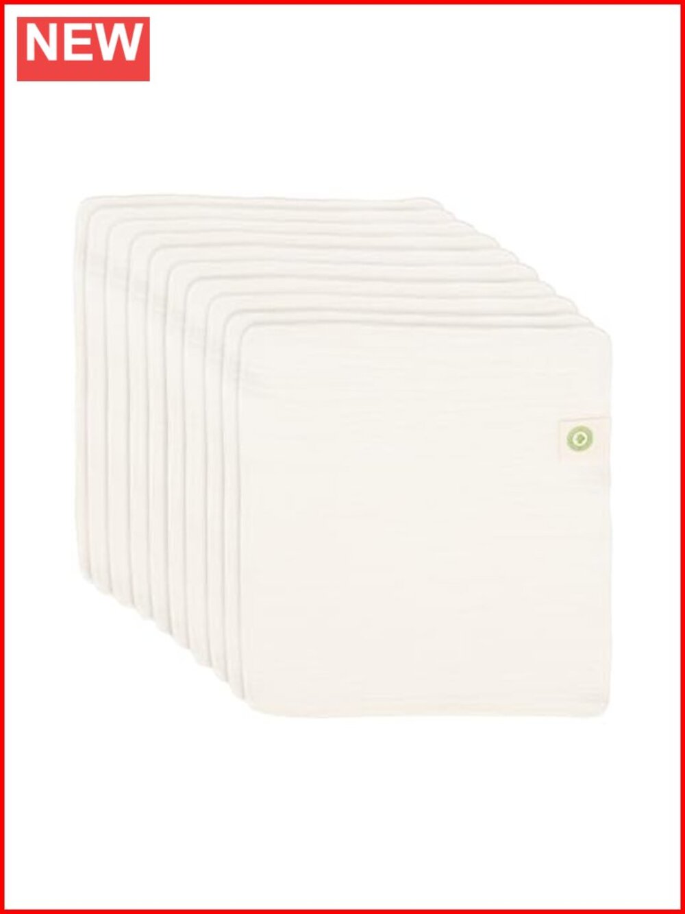 Organic Cotton Muslin Baby Wipes 10 Pack Reusable Washable Cloths